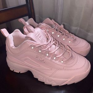 Women’s Baby Pink Fila Sneakers!